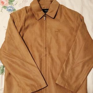 Giorgio Armani Zip up Collared Beige Jacket